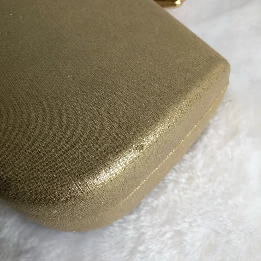 Nina Shell embellished Mina Gold Clutch Crossbody Bag - Picture 8 of 9